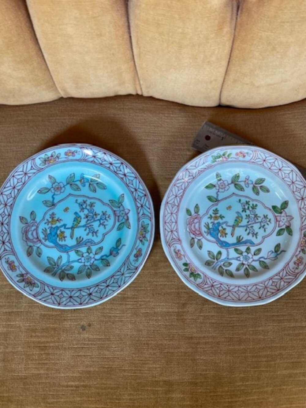 ADAMS SINGAPORE BIRD BREAD & BUTTER PLATES- 6 1/8" - 2 of them - different years